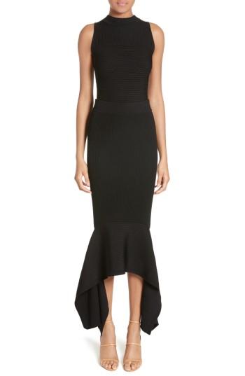 Women's Cushnie Et Ochs Rocky Rib Knit Bodysuit - Black