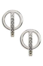 Women's Judith Jack Silver Sparkle Circle Stud Earrings