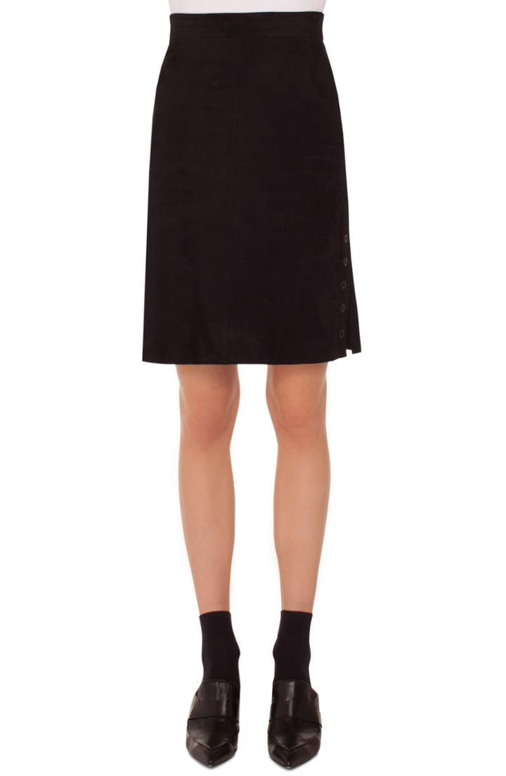 Women's Akris Punto Suede A-line Skirt