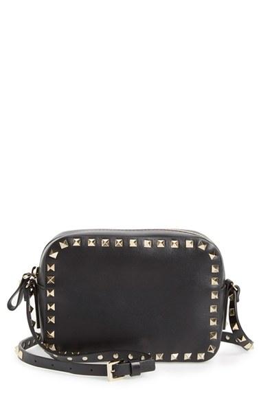 Valentino 'rockstud' Camera Crossbody Bag - Black