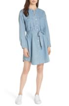 Women's Eileen Fisher Organic Cotton Shirtdress, Size - Blue