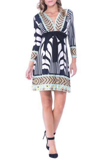 Women's Olian Graphic Print Maternity Dress - Black