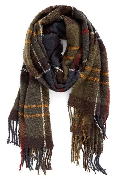 Women's Barbour Tartan Boucle Scarf