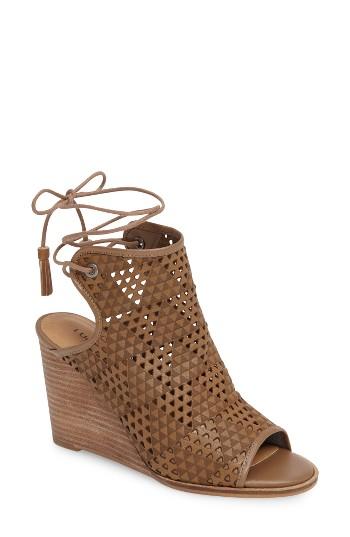 Women's Lucky Brand Riskee Wedge Sandal .5 M - Brown