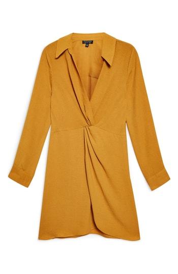 Women's Topshop Obsession Twist Minidress Us (fits Like 0) - Yellow