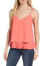 Women's Halogen Pleat Hem Camisole - Pink