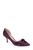 Women's Nina Blakely Half D'orsay Pointy Toe Pump M - Purple