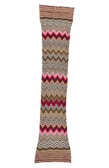 Women's Missoni Chevron & Stripe Scarf, Size - Beige