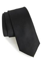 Men's Topman Black Woven Tie, Size - Black