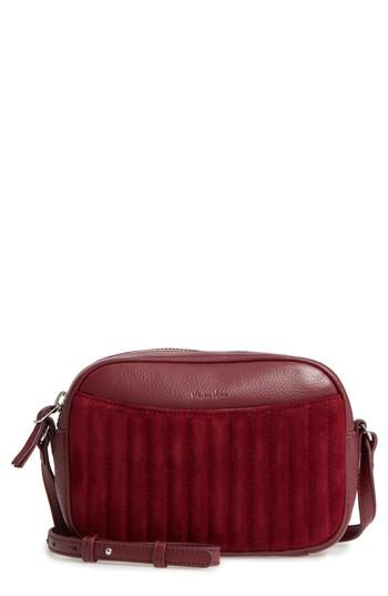 Steven Alan Ayla Leather & Quilted Suede Camera Bag - Red