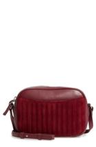 Steven Alan Ayla Leather & Quilted Suede Camera Bag - Red