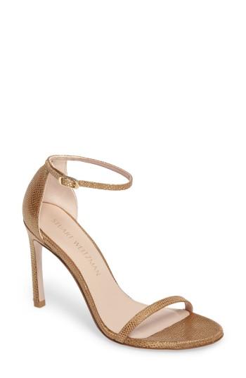 Women's Stuart Weitzman Nudistsong Ankle Strap Sandal M - Yellow