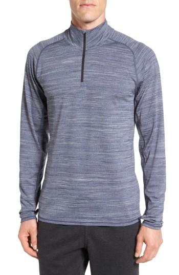 Men's Zella Celsian Space Dye Quarter Zip Top, Size - Blue