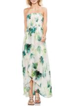 Women's Vince Camuto Sunlit Palm Strapless Maxi Dress - Green