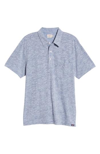 Men's Faherty Heather Polo - Blue