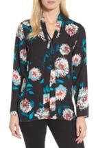 Women's Chaus Kyoto Blossoms Tie Neck Blouse