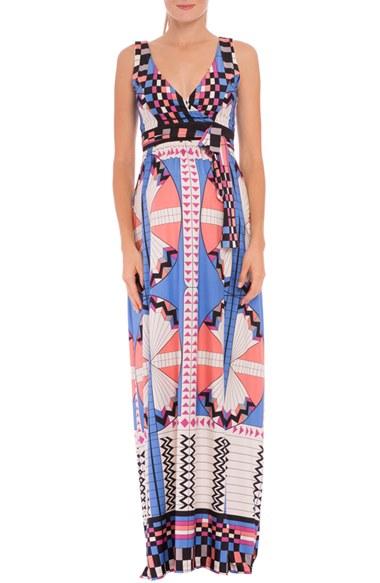 Women's Olian 'estelle' Print Maternity Maxi Dress