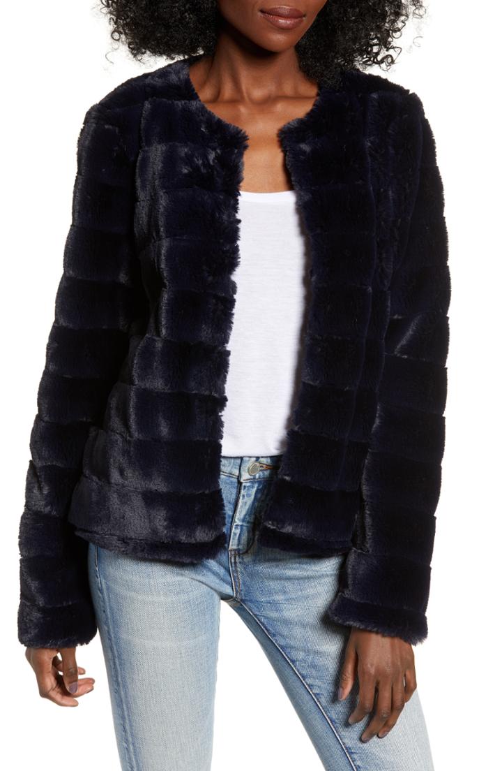 Women's Vero Moda Vmavenue Faux Fur Jacket - Brown