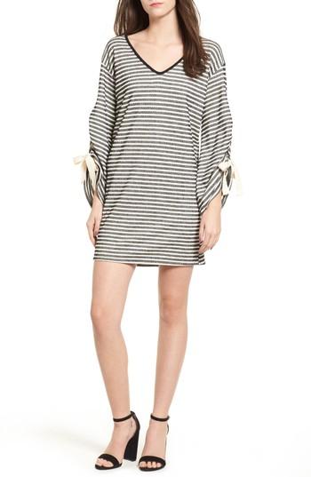 Women's Everly Tie Sleeve Sweatshirt Dress - Black