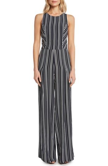 Women's Willow & Clay Stripe Jumpsuit - Black