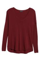 Women's Trouve 'everyday' V-neck Sweater - Red
