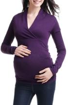 Women's Kimi And Kai Olivia V-neck Maternity Sweater - Purple