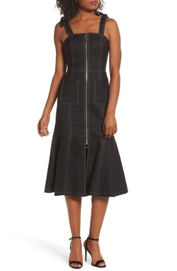 Women's C/meo Collective Get Right Shoulder Tie Midi Dress - Black