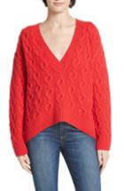 Women's Nordstrom Signature Cable Cashmere Sweater - Red