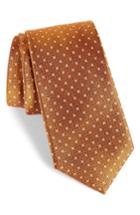 Men's Calibrate Denson Neat Silk Tie, Size - Orange