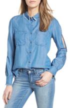 Women's Billy T Slit Sleeve Shirt - Blue