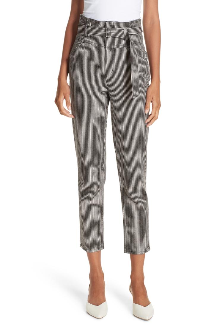 Women's La Vie Rebecca Taylor Stripe Crop Pants