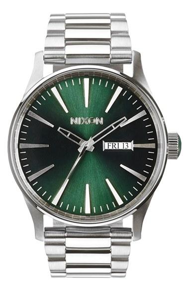 Men's Nixon 'the Sentry' Round Bracelet Watch, 42mm