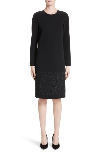 Women's Lafayette 148 New York Corbin Embroidered Laser Cut Dress - Black