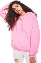 Women's Topshop Oversize Hoodie Us (fits Like 14) - Pink