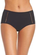 Women's Tory Burch High Waist Swim Briefs - Black