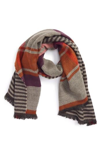 Women's Shiraleah Sekai Plaid Scarf, Size - Grey