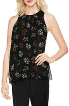 Women's Vince Floral Print Top, Size - Black