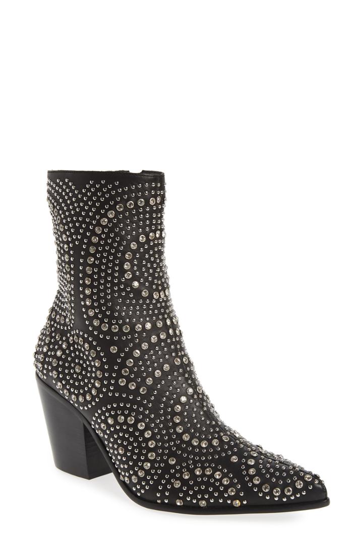 Women's Jeffrey Campbell Ace-sj Embellished Bootie .5 M - Black