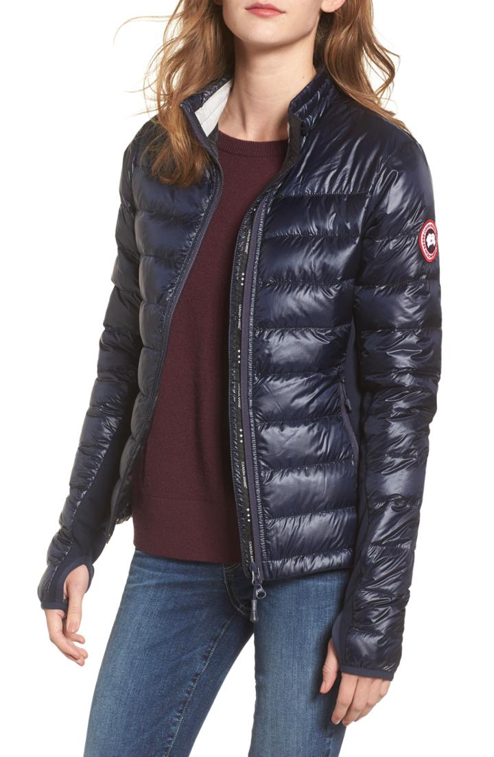 Women's Canada Goose 'hybridge Lite' Slim Fit Mixed Media Down Jacket (0) - Blue