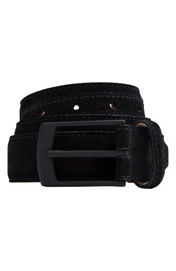 Men's Bugatchi Suede Belt - Nero