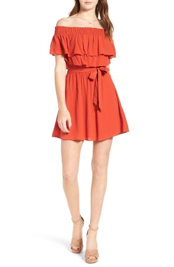 Women's Lovers + Friends Suntime Off The Shoulder Minidress - Red