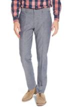 Men's J.crew Ludlow Trim Fit Cotton & Linen Suit Pants X 30 - Blue
