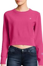 Women's Champion Reverse Weave Crop Sweatshirt - Pink