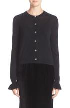 Women's Nordstrom Signature And Caroline Issa Ruffle Sleeve Cashmere Cardigan
