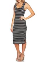 Women's Cece Stripe Knit Tank Dress - Black