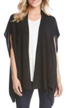 Women's Karen Kane Drape Front Poncho - Black