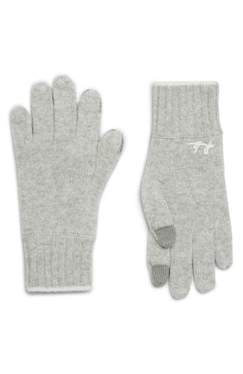 Women's Rag & Bone Yorke Cashmere Gloves, Size - Grey