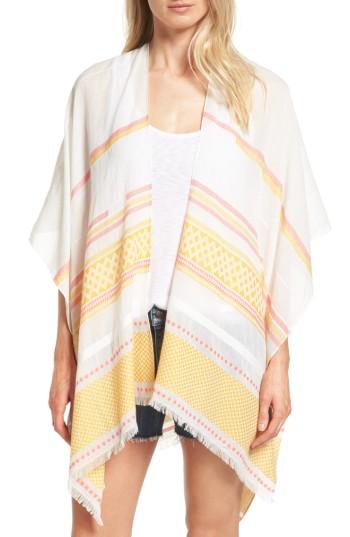 Women's Rebecca Minkoff Broken Stripe Cape, Size - Yellow