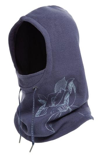 Women's Roxy Embroidered Knit Hood, Size - Blue