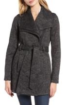 Women's Steve Madden Fleece Wrap Coat - Grey
